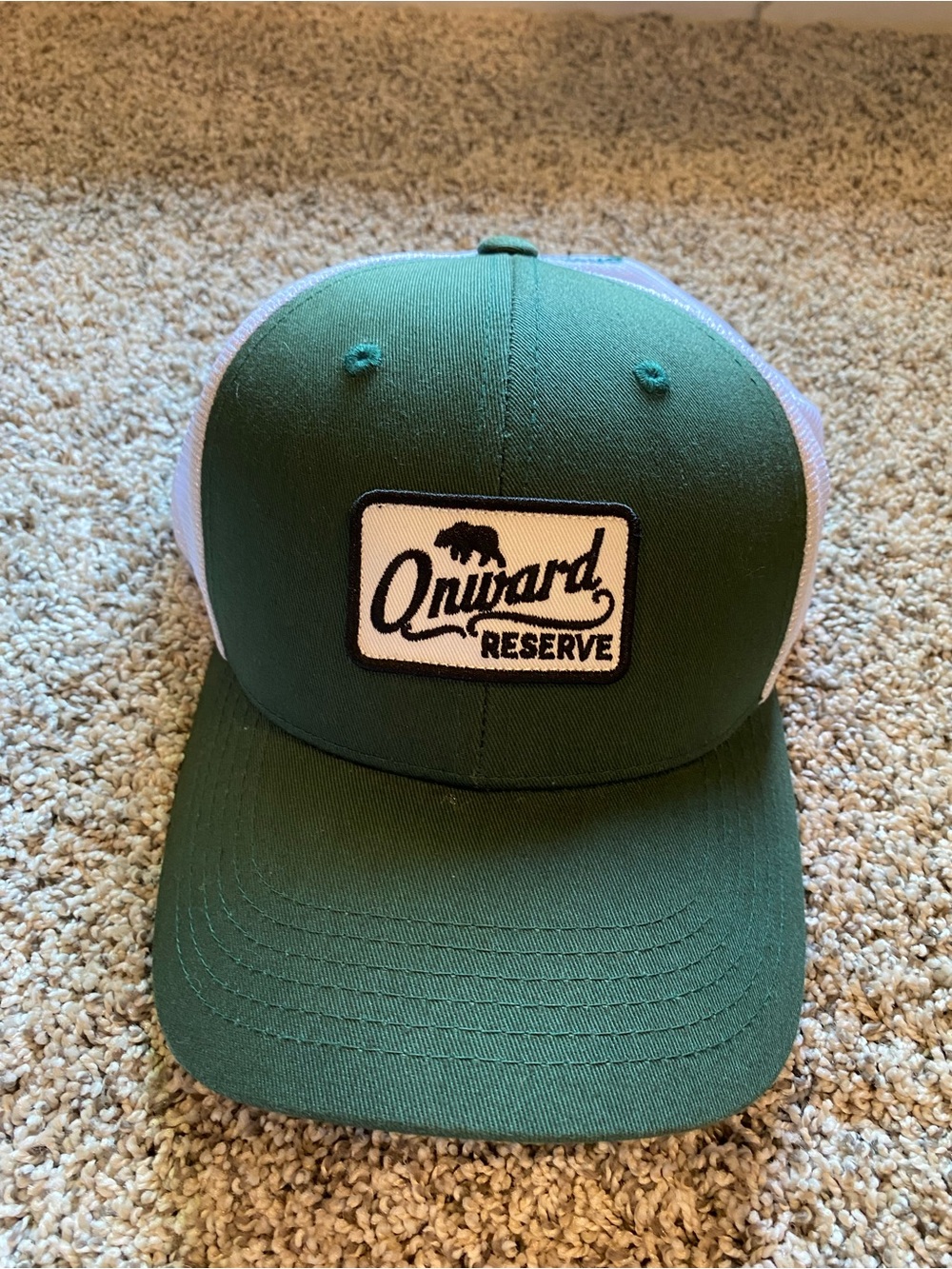 Onward Reserve Green & White Trucker Hat, One Size
